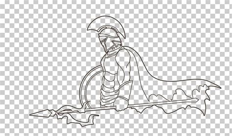 Spartan Army Spear Drawing PNG, Clipart, Angle, Arm, Art, Artwork, Black And White Free PNG Download