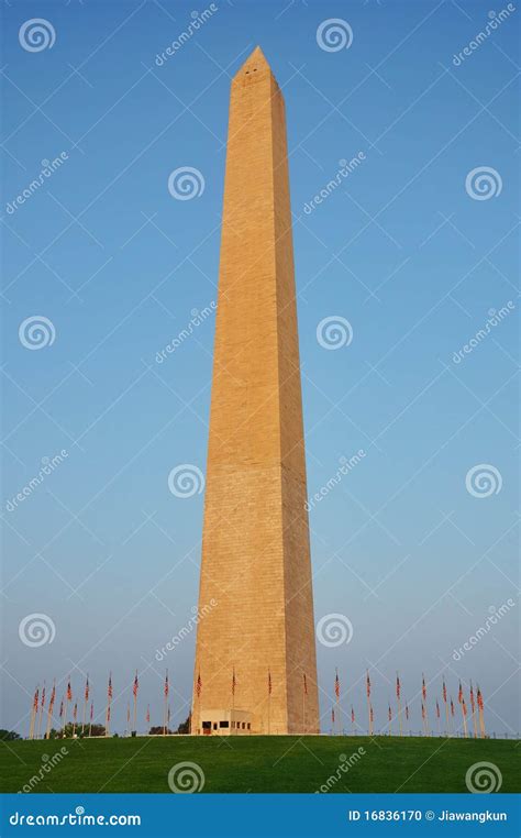 Washington Monument at Sunrise Stock Photo - Image of civil, columbia ...