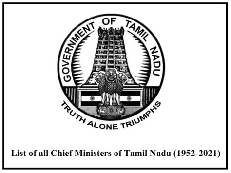 List of all Chief Ministers of Tamil Nadu (1952-2021) | Tamil Nadu ...