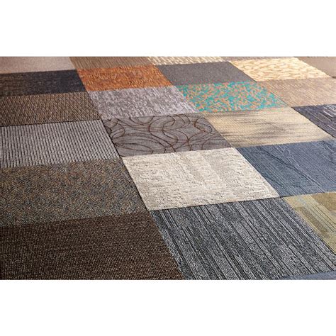 Versatile Assorted Pattern Commercial Peel and Stick 2 ft. x 2 ft. Carpet Tile (10 Tiles/Case ...