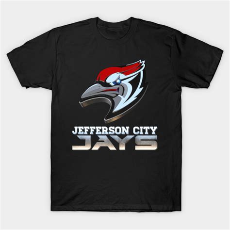 Jeff City Jays Logo Mascot Jefferson City High School Missouri - Jefferson City Jays - T-Shirt ...