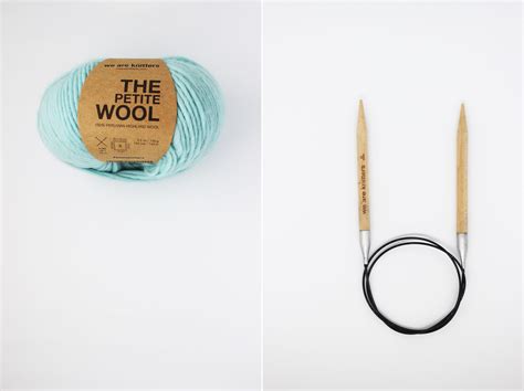 For this technique we’re using an 8mm circular needle and one of our skeins of The Petite Wool