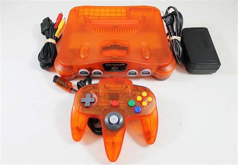 Fire Orange Nintendo 64 System Console used