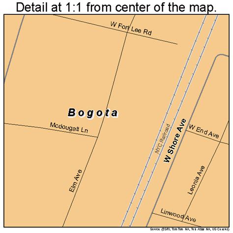 Bogota New Jersey Street Map 3406490