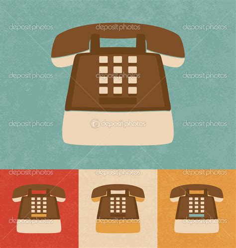 Retro Icons - Telephone Stock Vector by ©medveh 29548629