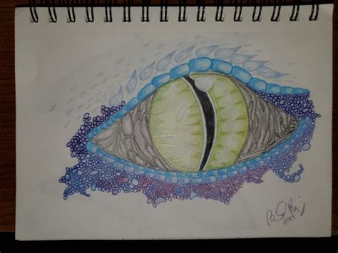 Dragon Eye Drawing Colored Pencil