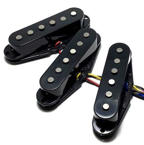 Vintage AlNiCo Standard Strat Single Coil Passive Pickups ~ SSS Pickup Set, Cover Color Options