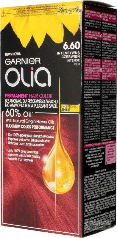 GARNIER- OLIA PERMANENT HAIR COLOR - 6.60 INTENSE RED - Hair dye ...