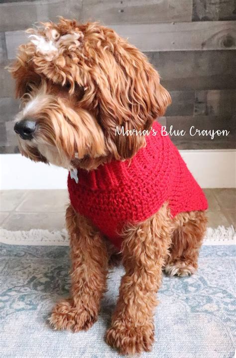 Crochet Basic Dog Sweater - Free Step by Step Tutorial - Maria's Blue Crayon