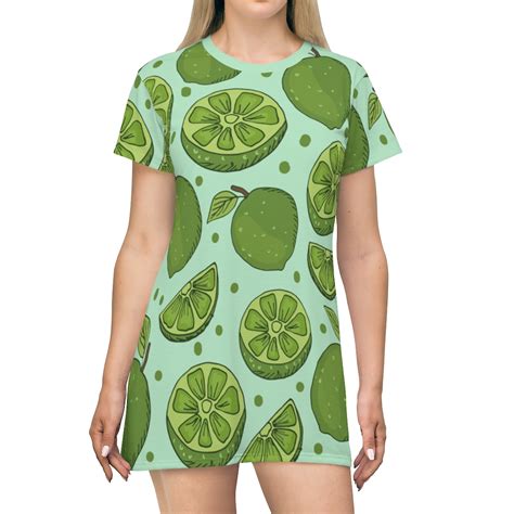 Lime Pattern T-Shirt Dress - Food Science Toolbox