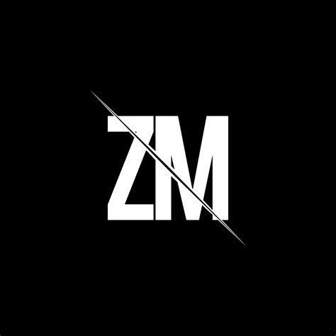 ZM logo monogram with slash style design template 3740236 Vector Art at Vecteezy