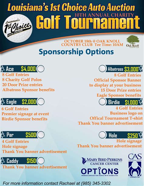 Sponsor our Golf Tournament - LAFCAA