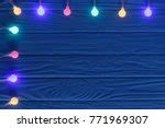 Photo of Blue rustic Xmas corner border | Free christmas images