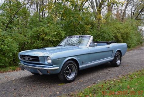 1965 MUSTANG CONVERTIBLE 289 AUTO PB STRAIGHT BEAUTIFUL SILVER BLUE VERY NICE - Classic Ford ...