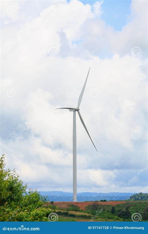 Wind Turbines with the Clouds and Sky Stock Photo - Image of sustainable, ecology: 97747728