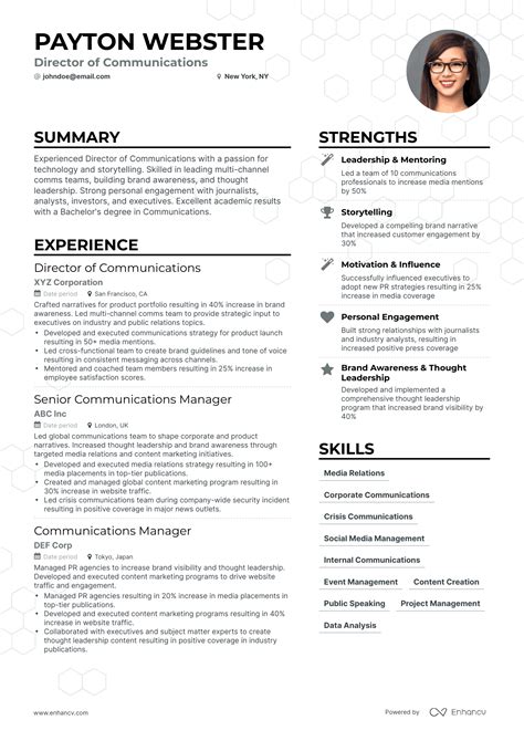 5 Director of Communications Resume Examples & Guide for 2024