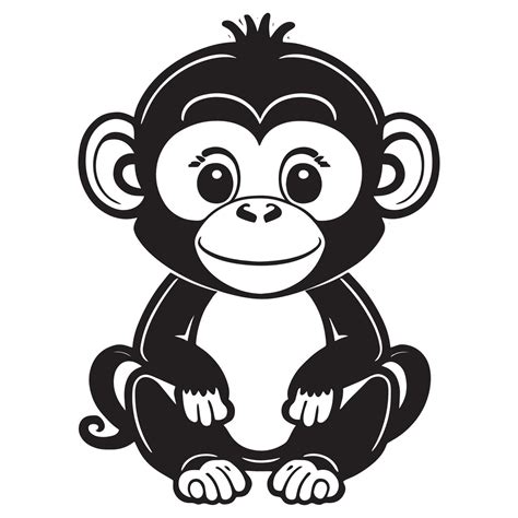 Monkey Vector Clipart, Monkey Vector Silhouette. 24657250 Vector Art at Vecteezy