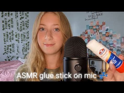 [ASMR] glue stick on mic 💤 - YouTube