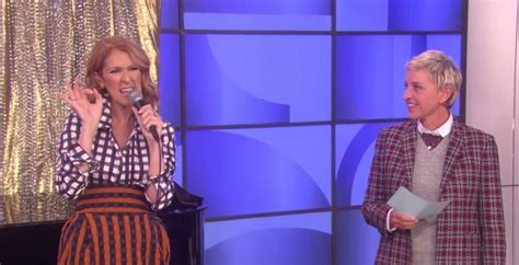 Watch: Celine Dion Belts Britney, Missy, & More Ballad-Style On 'Ellen' - That Grape Juice