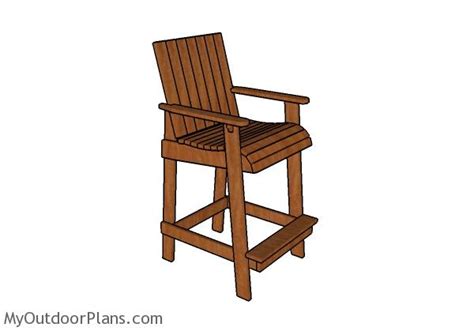 Bar Height Adirondack Chair Plans | MyOutdoorPlans | Free Woodworking Plans and Projects, DIY ...