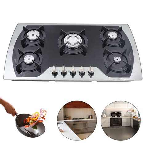 35 Inch Built-in Gas Cooktop 5 Burners Gas Stove Gas Hob Stovetop ...