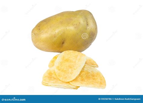 Chips Potato and Peeled Potato Stock Photo - Image of group, nutrition ...