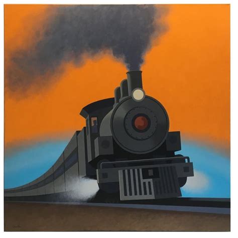 Locomotive Original painting by Lynn Curlee This painting was used as an illustration in trains ...