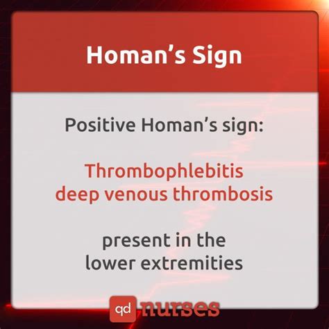 Homan's Sign | Nursing flashcards, Neonatal nurse, Pediatric nursing