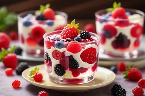 Premium Photo | Creamy and delicious jelly made of gelatin and berries