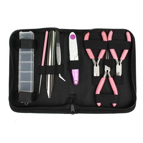 Pearl and Amethyst Beginners Jewellery Kit Inc; Jewellery Making Tool Kit (8pcs ...