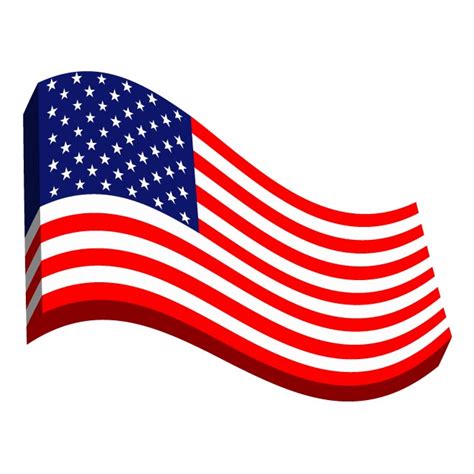 3D USA flag Royalty Free Stock SVG Vector