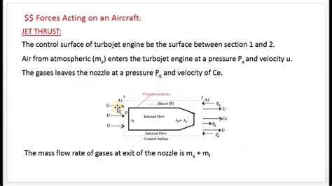 Thrust Equation For Jet Engine