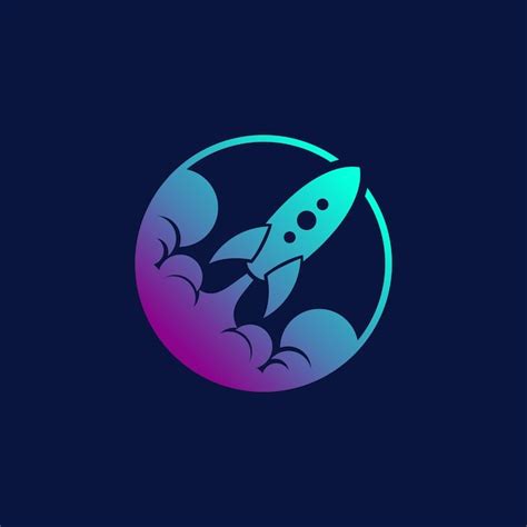 Premium Vector | Rocket space logo design template