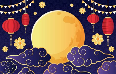 Mid Autumn Festival Background 2852619 Vector Art at Vecteezy