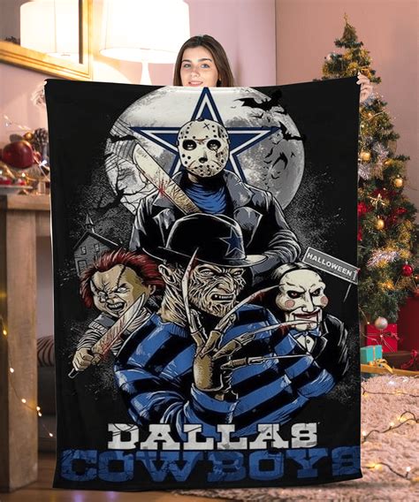 Horror Dallas Cowboys Happy Halloween Dallas Cowboys Blanket - Chow ...