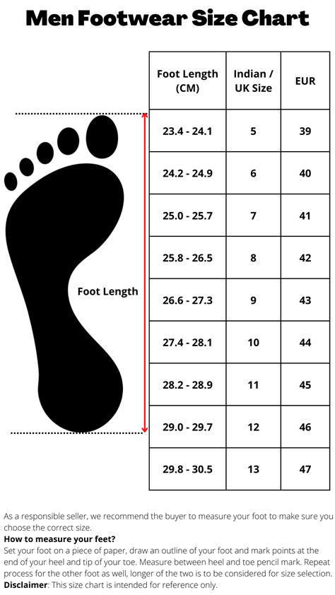 Foot Size Chart For Men Discount | www.medialit.org