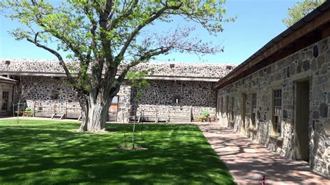 COVE FORT, UTAH - JUN 2014: Cove Fort Historic Pioneer Inside The Walls. Fort And Historical ...