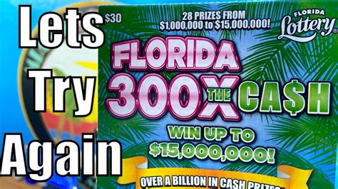 WE TRY THE FLORIDA LOTTERY 300X CASH SCRATCH OFF TICKETS AGAIN 💥 LETS ...