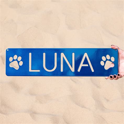 Personalized Metal Pet Name Plaque Dog Room Decor Pet Loss Gift Dog Cat ...