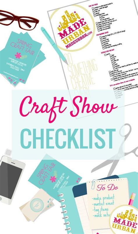 Printable Craft Show Checklist - Made Urban | Craft fairs, Printable ...