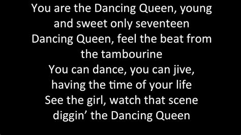 ABBA Dancing Queen Lyrics - YouTube