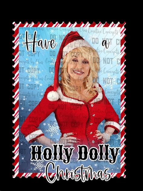 Have a Holly Dolly Christmas Dolly Parton Holiday Design PNG | Etsy UK