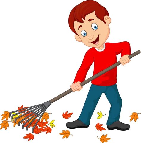 Raking leaves Stock Vectors, Royalty Free Raking leaves Illustrations | Depositphotos®