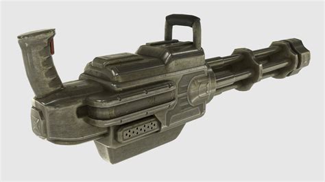 Low Poly Minigun With PBR Materials 3D Model $23 - .unknown .blend .3ds ...