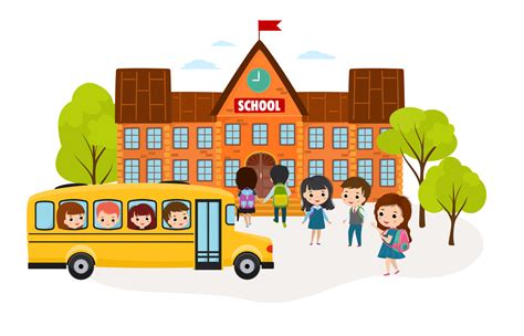 School Building Images For Kids