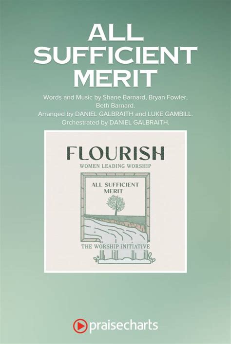 All Sufficient Merit (Choral Anthem SATB) Chords PDF (The Worship Initiative / Bethany Barnard ...