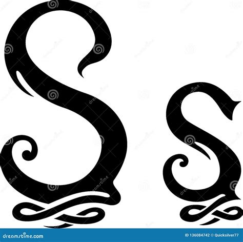 Letter S Monogram stock illustration. Illustration of pair - 136084742