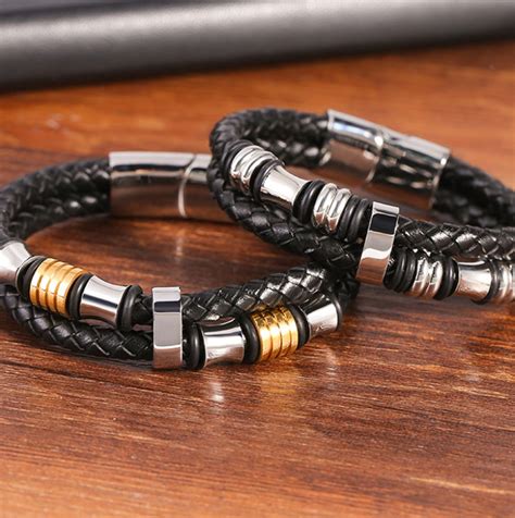 Genuine Leather Mens Bracelets