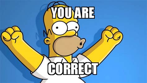 You are Correct - Happy Homer Meme Generator