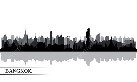 Bangkok City Skyline Silhouette Background, Culture, Beautiful, City Background Image And ...